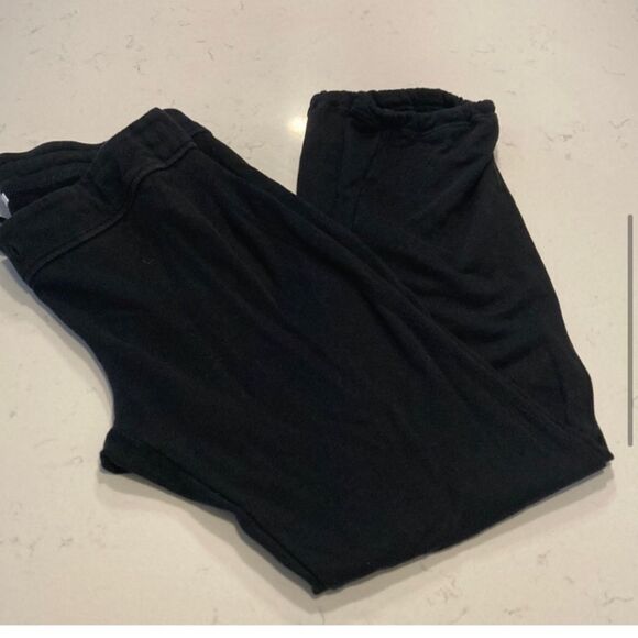 James Perse 100% Supima Cotton French Terry Black Low-Rise Back Pocket Joggers 2 - Picture 4 of 9